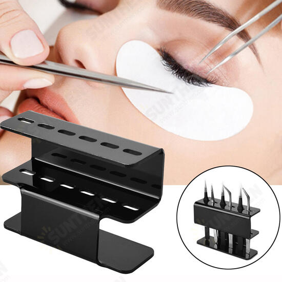 ECO 6 Holes Eyelash Extension Tweezers Stand Storage Baskets Holder Rack Makeup Tool