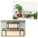 Fashion Wooden Iron Storage Holder Home Storage Shelf Wall Hanging Storage Box