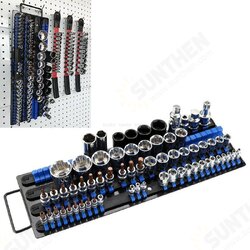 Industrial Socket Wrench Storage Rack iron Rail Rack Holder Drive Tool Organizer Sliding 1/4inch 3/8inch 1/2inch Finishing Tool Holder Industrial Socket Wrench Storage Rack iron Rail Rack Holder Drive Tool Organizer Sliding 1/4inch 3/8inch 1/2inch Finishing Tool Holder