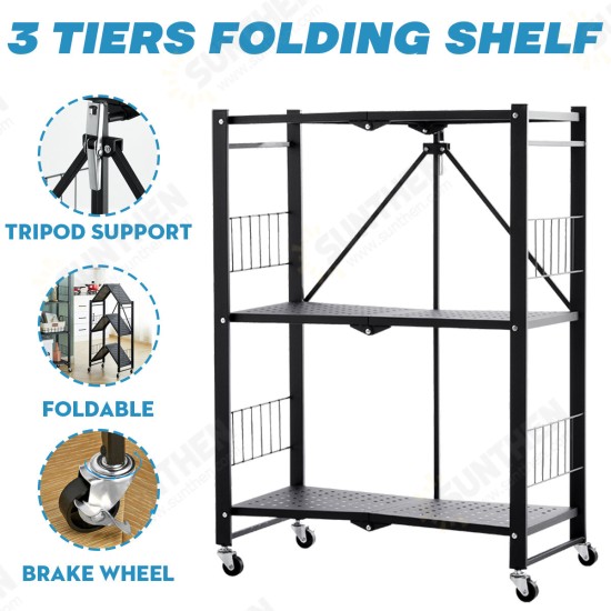 Installation-free Folding Kitchen Racks Floor-to-ceiling Multi-layer Kitchen Storage Racks Movable Racks Installation-free Folding Kitchen Racks Floor-to-ceiling Multi-layer Kitchen Storage Racks Movable Racks