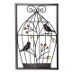 Jeweled Birds Tree Birdcage Sculpture Iron Wrought Hanging Wall Art Decorations Framed Jeweled Birds Tree Birdcage Sculpture Iron Wrought Hanging Wall Art Decorations Framed