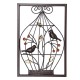 Jeweled Birds Tree Birdcage Sculpture Iron Wrought Hanging Wall Art Decorations Framed Jeweled Birds Tree Birdcage Sculpture Iron Wrought Hanging Wall Art Decorations Framed