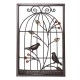 Jeweled Birds Tree Birdcage Sculpture Iron Wrought Hanging Wall Art Decorations Framed
