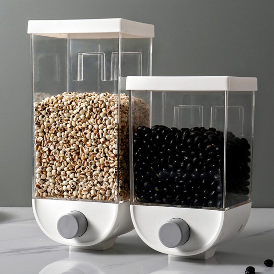 Kitchen Wall-Mounted Storage Tank Cereal Rice Bean Sealed Can Oatmeal Dispenser Wholesale