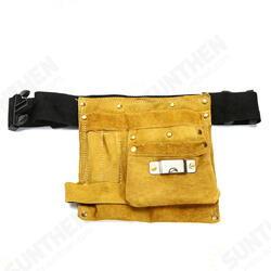 Leather Electrician Tool Waist Bag 8/14 Pockets Carpenter Electrician Tool Pouch Leather Electrician Tool Waist Bag 8/14 Pockets Carpenter Electrician Tool Pouch