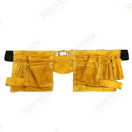 Leather Electrician Tool Waist Bag 8/14 Pockets Carpenter Electrician Tool Pouch Leather Electrician Tool Waist Bag 8/14 Pockets Carpenter Electrician Tool Pouch