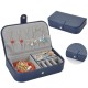 Pattern Jewelry Box Leather Earrings Storage Cases For Girl Portable Monolayer Jewelry Organize Travel Casket
