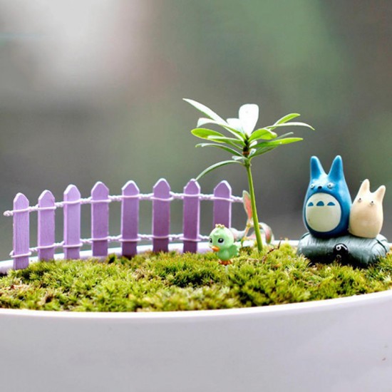 Miniature Small Wood Fence DIY Fairy Garden Micro Dollhouse Plant Pot Decorations Bonsai Terrarium Ornament