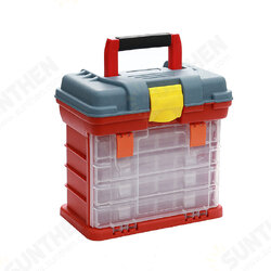 Multifunction 4 Layers Plastic Box Large Fishing Box Screw Parts Storage Box Storage Fishing Lures Box Accessories Tool Box