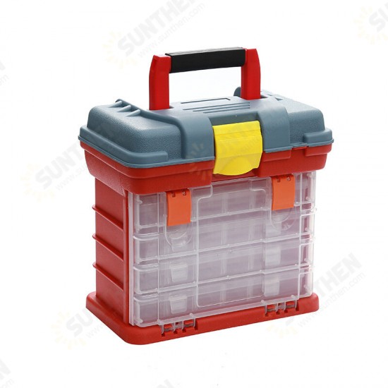 Multifunction 4 Layers Plastic Box Large Fishing Box Screw Parts Storage Box Storage Fishing Lures Box Accessories Tool Box