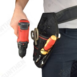 Waterproof Electrician Oxford Pockets Storage Bag Hardware Tool Waist Bag for Electric Cordless Drill Holder Toolkit