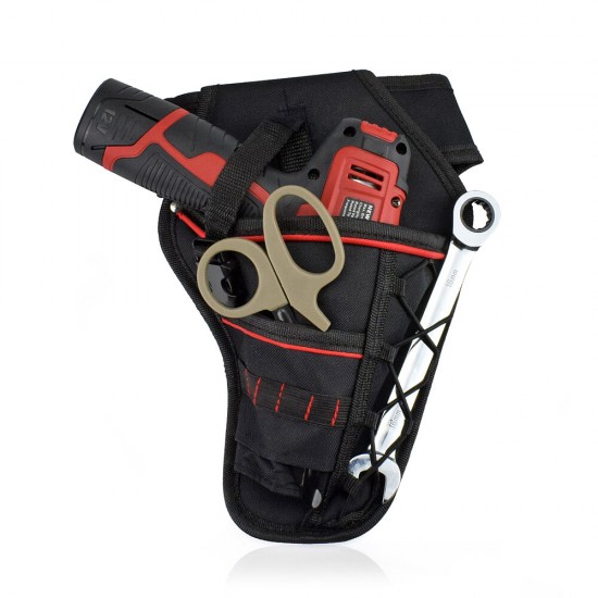 Waterproof Electrician Oxford Pockets Storage Bag Hardware Tool Waist Bag for Electric Cordless Drill Holder Toolkit