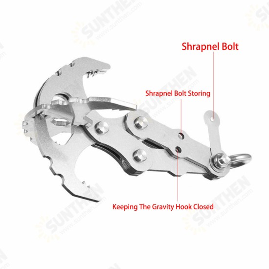 Outdoor Stainless Steel Folding Grappling Gravity Hooks Climbing Claw Camping Outdoor Stainless Steel Folding Grappling Gravity Hooks Climbing Claw Camping