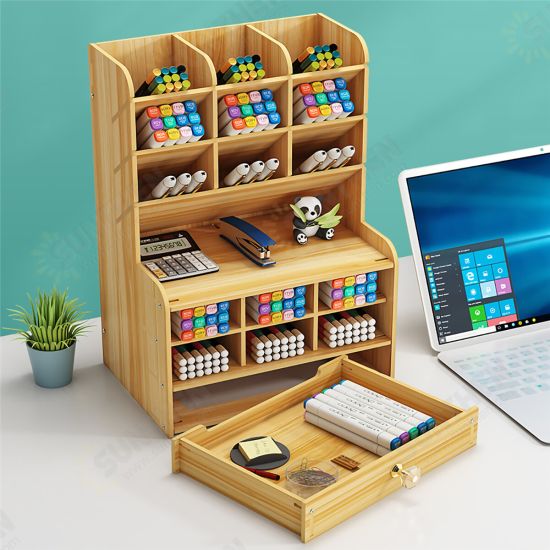 Pen Holder Wooden Pencil Storage Holder Study Home Office Case Rack Drawer Pen Holder Wooden Pencil Storage Holder Study Home Office Case Rack Drawer