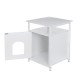 Pet Cat /Dog Puppy Box Cat Enclosed Litter Side with Table Furniture Box House