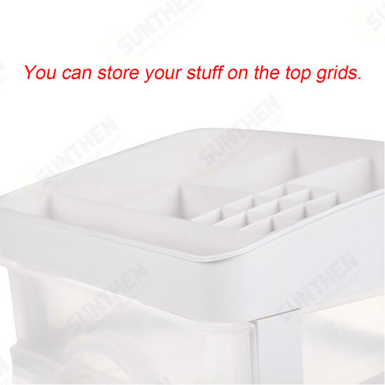 Plastic Cosmetic Drawer Makeup Organizer Storage Box Container Holder Desktop with Drawer