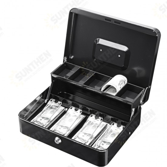 Portable Cash Box Deposit Slot Lockable Money Coins Petty Metal Case with 2 Keys Portable Cash Box Deposit Slot Lockable Money Coins Petty Metal Case with 2 Keys