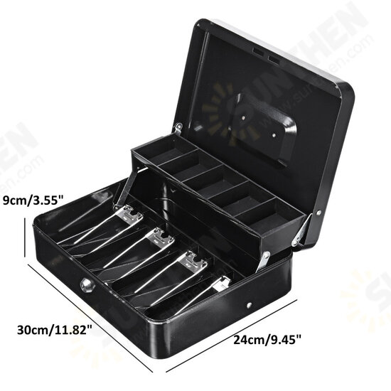 Portable Cash Box Deposit Slot Lockable Money Coins Petty Metal Case with 2 Keys Portable Cash Box Deposit Slot Lockable Money Coins Petty Metal Case with 2 Keys