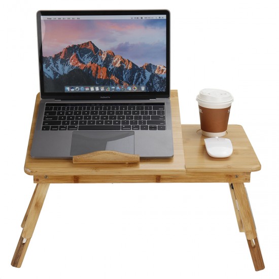 Portable Deluxe Bamboo Laptop Bed Desk Table Foldable Workstation Tray Lap