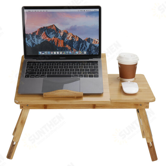 Portable Deluxe Bamboo Laptop Bed Desk Table Foldable Workstation Tray Lap