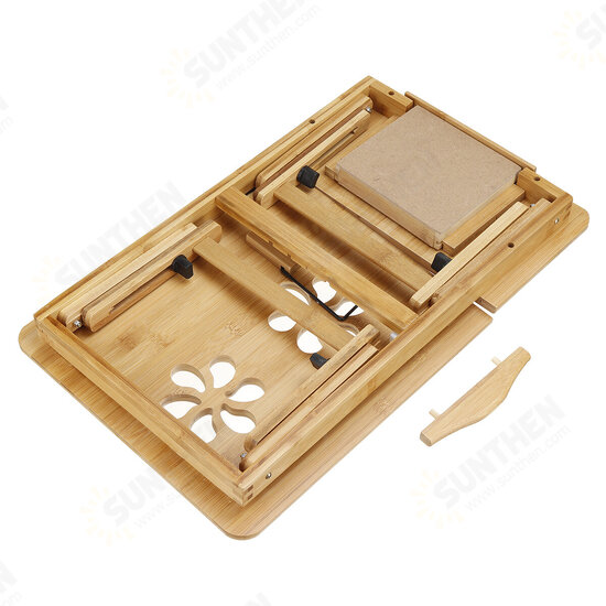Portable Deluxe Bamboo Laptop Bed Desk Table Foldable Workstation Tray Lap Portable Deluxe Bamboo Laptop Bed Desk Table Foldable Workstation Tray Lap