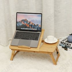 Portable Deluxe Bamboo Laptop Bed Desk Table Foldable Workstation Tray Lap Portable Deluxe Bamboo Laptop Bed Desk Table Foldable Workstation Tray Lap