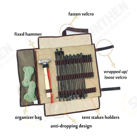 Red Portable Outdoor Camping Nail Work Tool Bag Storage Pocket Poucch Handbag Tool Bags Red Portable Outdoor Camping Nail Work Tool Bag Storage Pocket Poucch Handbag Tool Bags