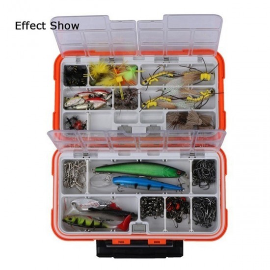 Sealed Waterproof Fishing Tackle Tray ABS Plastic Fishing Accessories Box Swivel Snap Lure Parts Storage Box