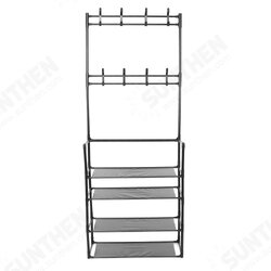 Simple Coat Rack and Shoe Rack Integrated Household Living Room Hanging Bag Clothes Rack Floor Rack Hallway Storage Rack Simple Coat Rack and Shoe Rack Integrated Household Living Room Hanging Bag Clothes Rack Floor Rack Hallway Storage Rack