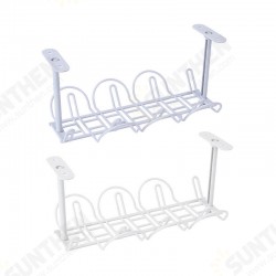 Table Bottom Power Cord Tow Board Compartment Hanging Storage Baskets Layered Rack Plug-in Board Storage Shelf Rack