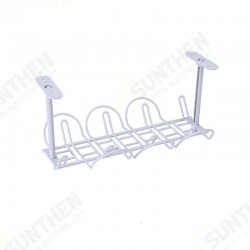 Table Bottom Power Cord Tow Board Compartment Hanging Storage Baskets Layered Rack Plug-in Board Storage Shelf Rack