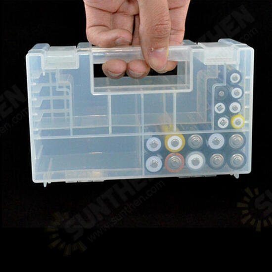 Translucent Hard Plastic Case Holder Storage Box for AA AAA C battery