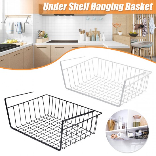 Under Shelf Storage Hanging Rack Kitchen Holder Basket Table Cabinet Organizer