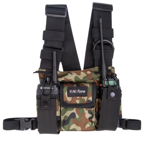 Walkie-talkie Tactical Chest Bag Military Field Outdoor Tactical Walkie Talkie Holster Storage Bag