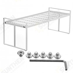 White Standing Rack Kitchen Bathroom Countertop Storage Organizer Shelf Holder White Standing Rack Kitchen Bathroom Countertop Storage Organizer Shelf Holder