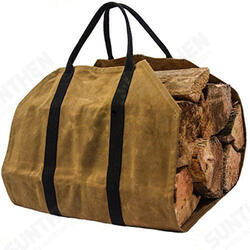 Firewood Carrier Log Carrier Wood Carrying Bag for Fireplace 16oz Waxed Canvas Firewood Carrier Log Carrier Wood Carrying Bag for Fireplace 16oz Waxed Canvas