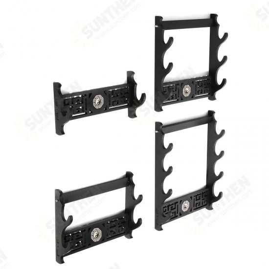 1-4 Tiers Katana Wakizashi Bagua Design Holder Wall Mount Bracket Rack Tool Display Hanger