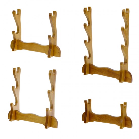 1-4 Tiers Katana Wakizashi Holder Wall Mount Bracket Rack Display Hanger Tool Holder