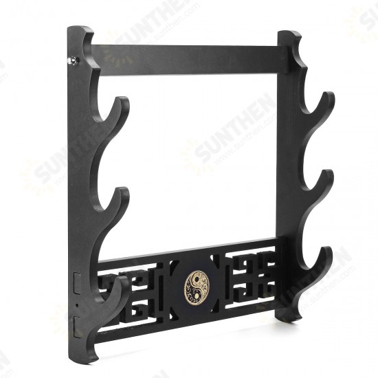 1-4 Tiers Katana Wakizashi Taiji Design Holder Wall Mount Bracket Rack Tool Display Hanger