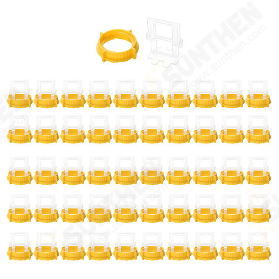 100Pcs Tile Flat Leveling System Wall Floor Spacers Caps Base Tools Kit