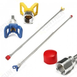 100cm Airless Paint Sprayer Gun Tip Extension Rod With Blue/Yellow Tip Guard For Wagner Titan