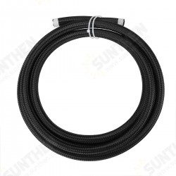 10FT AN4 AN6 AN8 AN10 Fuel Hose Oil Gas Line PTFE Nylon Stainless Steel Braide 10FT AN4 AN6 AN8 AN10 Fuel Hose Oil Gas Line PTFE Nylon Stainless Steel Braide