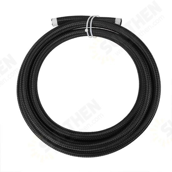 10FT AN4 AN6 AN8 AN10 Fuel Hose Oil Gas Line PTFE Nylon Stainless Steel Braide