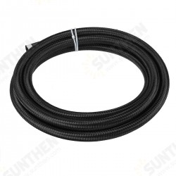 10FT AN4 AN6 AN8 AN10 Fuel Hose Oil Gas Line PTFE Nylon Stainless Steel Braide 10FT AN4 AN6 AN8 AN10 Fuel Hose Oil Gas Line PTFE Nylon Stainless Steel Braide
