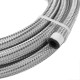 10FT AN4 AN6 AN8 AN10 Fuel Hose Oil Gas Line Pipe Stainless Steel Braided Silver