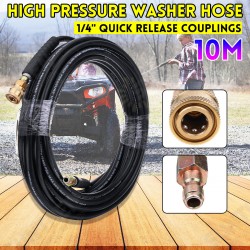 10M High Pressure Washer Hose 1/4 Inch Quick Release Couplings Tube 10M High Pressure Washer Hose 1/4 Inch Quick Release Couplings Tube