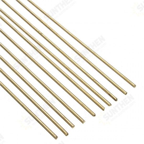 10Pcs 1.6mm x 250mm HS221 Brass Welding Rods Brass Brazing Rods