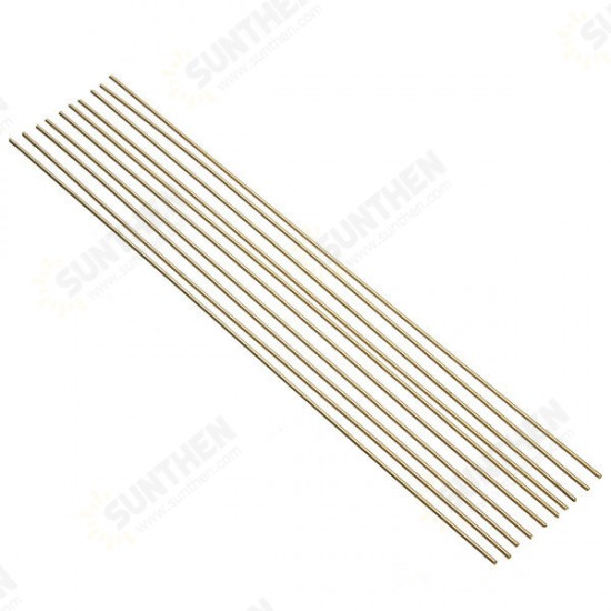 10Pcs 1.6mm x 250mm HS221 Brass Welding Rods Brass Brazing Rods