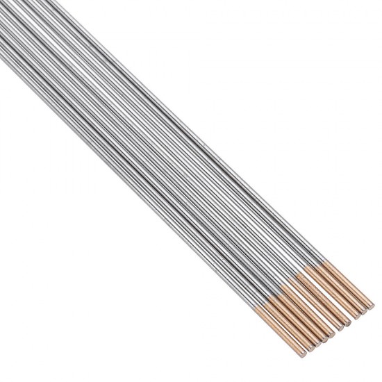 10Pcs WL15 1.0x150mm TIG Welding Tungsten Electrodes Golden Tip Rods Set