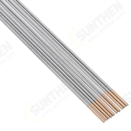 10Pcs WL15 1.0x150mm TIG Welding Tungsten Electrodes Golden Tip Rods Set